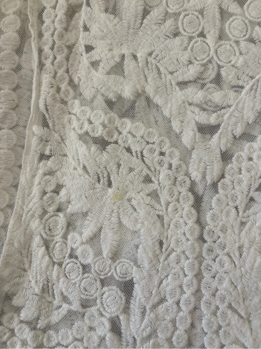 Lace Tank Boho Festival SemiSheer White Sleeveless - Picture 4 of 4